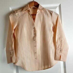 Wills Classic Peach Button Down Cotton Shirt NWT